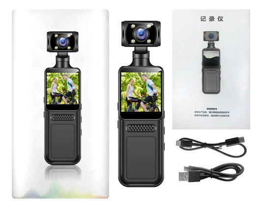 Cámara Portátil De Bolsillo 4K De Mano Con Rotación