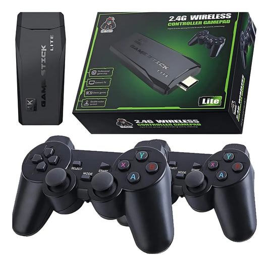 Game Stick Retro 2 Joystick Color Negro Hdmi 64gb 2025 Negro
